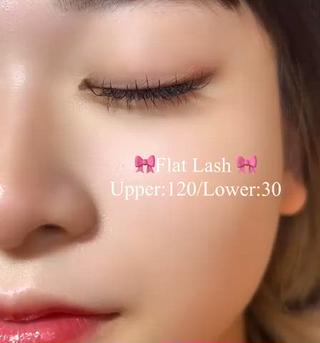 フラットラッシュ120本+下まつげ30本 