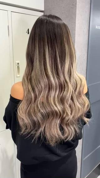 シールエクステ　エクステ　グラデーション　ハイライト 