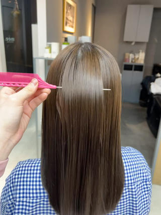 セミロング 透明感暖色カラー🥣 rico💗のヘアスタイル