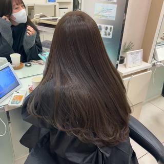 ロング カラー ウスイ ハルカのヘアスタイル