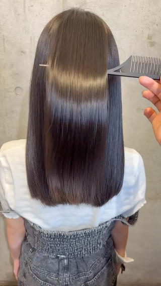 ロング 髪質改善/色持ち カラー坂田のヘアスタイル