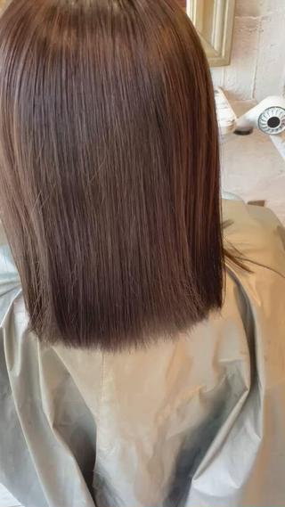 セミロング カラー 髪質改善／ブリーチ 宮武　湧斗のヘアスタイル