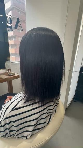 セミロング 安積 秀則のヘアスタイル
