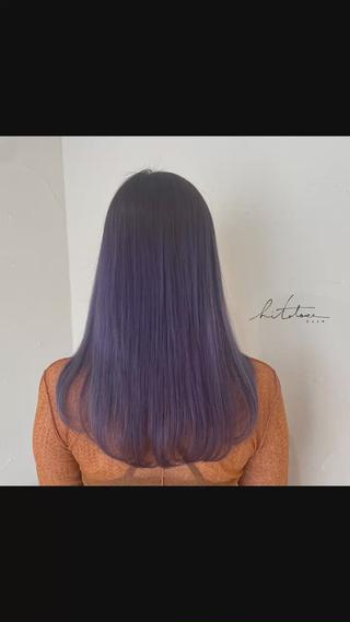 【パープルカラー】ケアブリーチを施した髪にパープルをしっかり載せて綺麗なカラースタイルを再現しました。
名古屋池下駅から徒歩3分　プライベートサロンで丁寧なカウンセリングと施術で満足いくスタイルを実現します。
Hitotose 中島和樹 