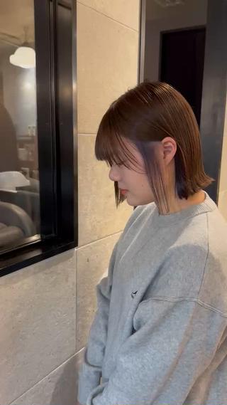 ショート ボブ×レイヤーカット 艶髪🇰🇷中山蓮のヘアスタイル