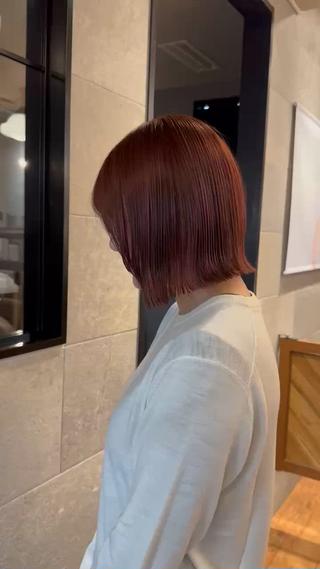 ショート ボブ×レイヤーカット 艶髪🇰🇷中山蓮のヘアスタイル