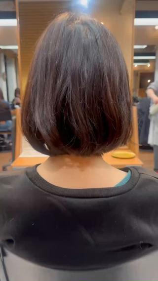 ショート ボブ×レイヤーカット 艶髪🇰🇷中山蓮のヘアスタイル