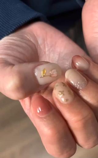 春ネイル1本変更
ぷっくりフラワーとチューリップが
春らしい 