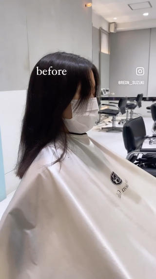 セミロング カラー ヘアアレンジ 赤み消しグレージュ 🫒reonのヘアスタイル