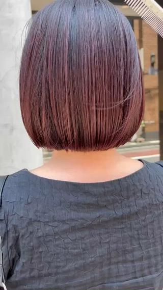 ショート カラー 透明感カラー♡ 岡部瑠里のヘアスタイル