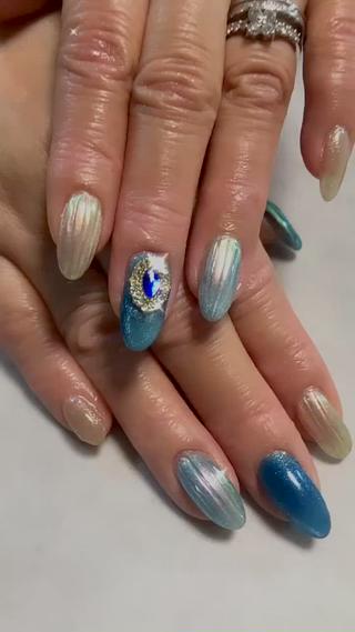 #バカラネイル
#マグネットネイル
#秋ネイル 