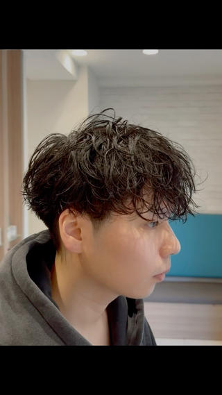 パーマ メンズ ✨レイヤー/ 透明感カラー✨冨永剛のヘアスタイル