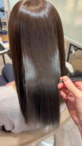 セミロング カラー 髪質改善🫧 ミタセイヤのヘアスタイル