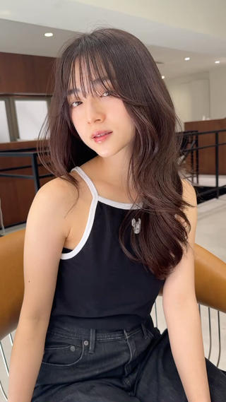 ロング カラー レイヤーカット/ボブ 似合わせ/透明感カラのヘアスタイル