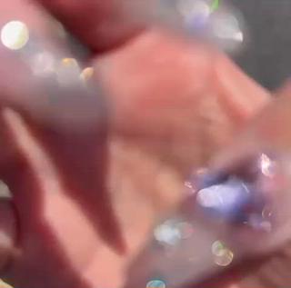 フラッシュ宝石ネイル 