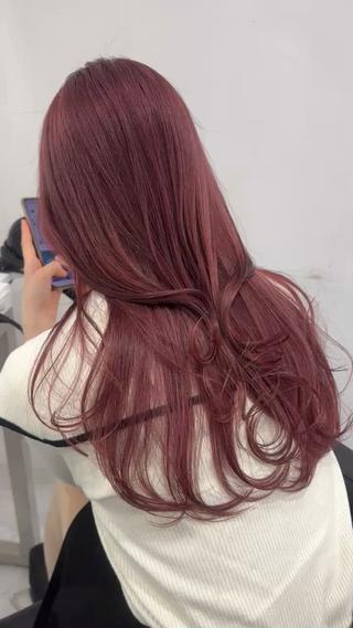 ロング ブリーチありorなし 暖色カラー🎀セナのヘアスタイル
