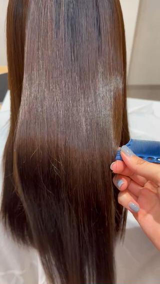 髪質改善ストレートでつやつやに