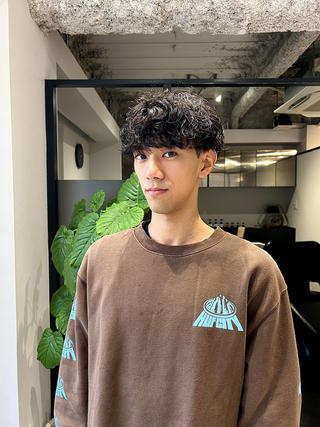 波巻きシャドウパーマ 