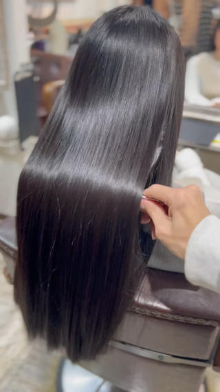 ロング 縮毛矯正/ /関内/あべももこのヘアスタイル