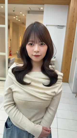 セミロング レイヤー/顔周り /韓国ヘア/TAKUのヘアスタイル