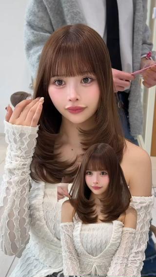 セミロング レイヤー/顔周り /韓国ヘア/TAKUのヘアスタイル