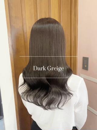 【ダークグレージュ】
学校や職場の規則が厳しいけどカラーを楽しみたい方に◎暗めでも透明感のあるカラーです！ 