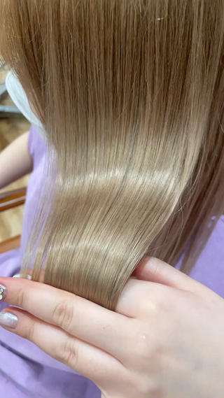 3stepのシールドトリートメントでもこんなブリーチ毛の方でもツヤツヤです
#髪質改善 #サブリミックトリートメント #SUBLIMIC