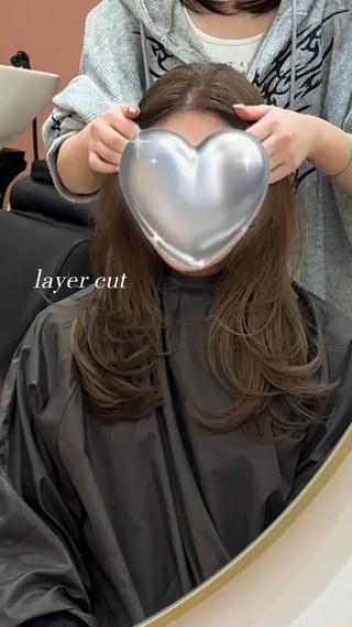 ロング カラー Zina難波/ 韓国ヘア🐰mikuのヘアスタイル