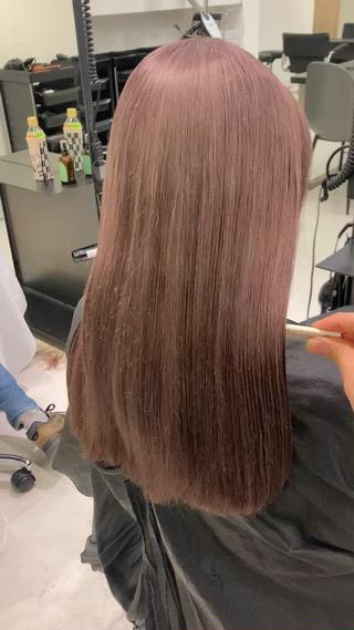 カラー 💖ブリーチなし透明 感💖ASAHIのヘアスタイル