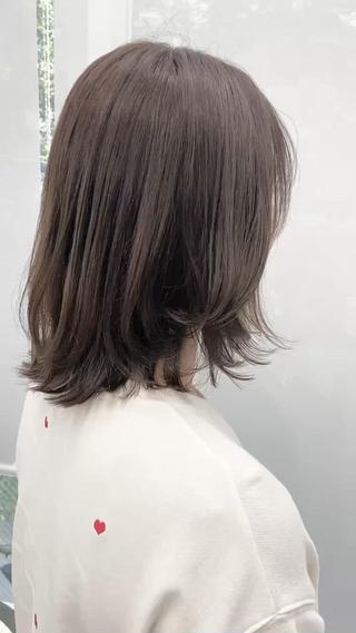 ミディアム 髪質改善\艶髪カラー 💐園田さやかのヘアスタイル