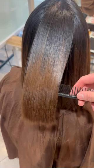 ミディアム センター南　髪質改善 大引　優のヘアスタイル