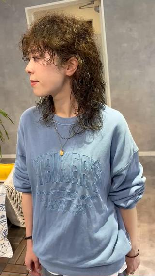 #藤沢　#レイヤーカット　#ウルフパーマ 