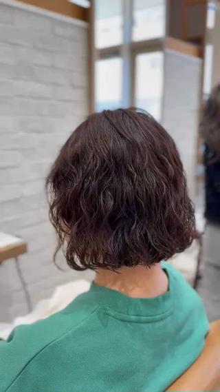 ショート パーマ ボブ・ショート 🌻Yurinaのヘアスタイル