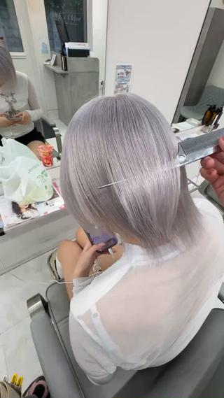 ミディアム カラー 【美髪ハイトーン】 髪質改善/大和🎀のヘアスタイル
