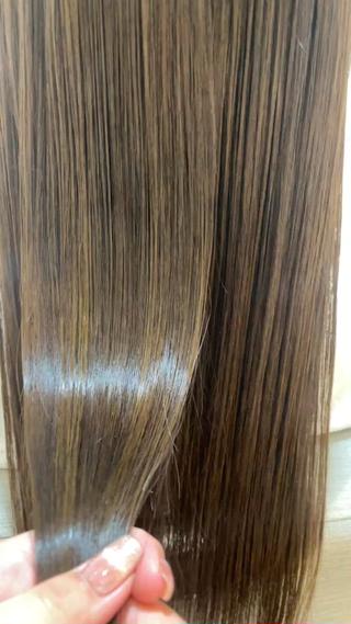 ロング カラー やました りなのヘアスタイル