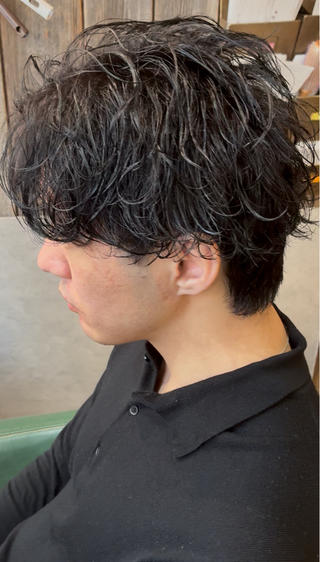 ショート カラー パーマ メンズ +~ing （カライング）所属・メンズカット/パーマ 酒井勘汰のヘアスタイル