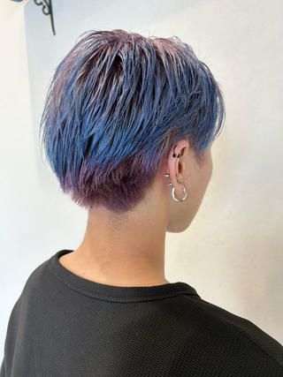 カラー そら୨୧˖men's /デザインカラーのヘアスタイル