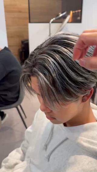 ショート カラー メンズ 【men's Lapis横浜】海人のヘアスタイル