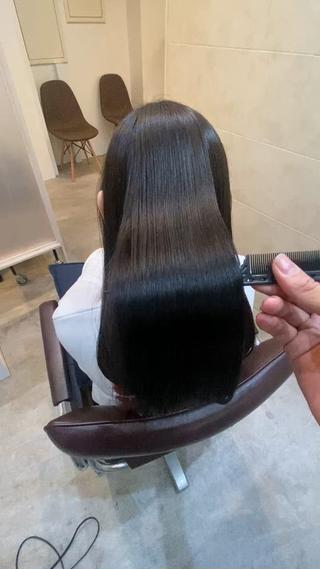 セミロング 艶髪　韓国ヘア　特化 Zina北千住　阿部のヘアスタイル