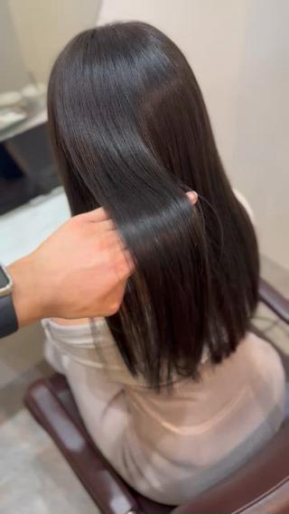 セミロング 艶髪　韓国ヘア　特化 Zina北千住　阿部のヘアスタイル