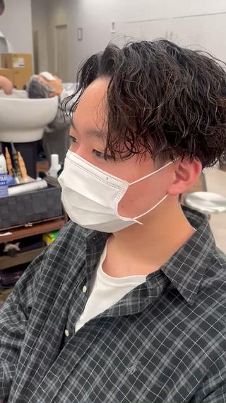パーマ メンズ 🍐シャドウパーマ メンズ特化/守岡🍐のヘアスタイル