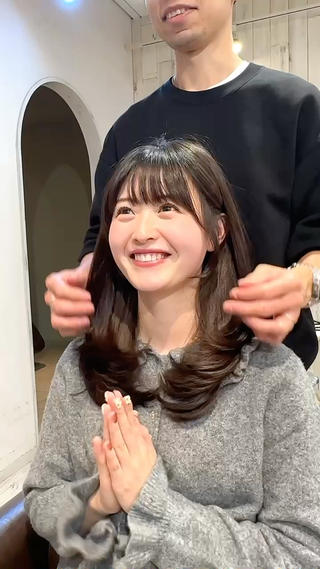 ミディアム 縮毛矯正/ショート/ レイヤー/畑中正敏のヘアスタイル