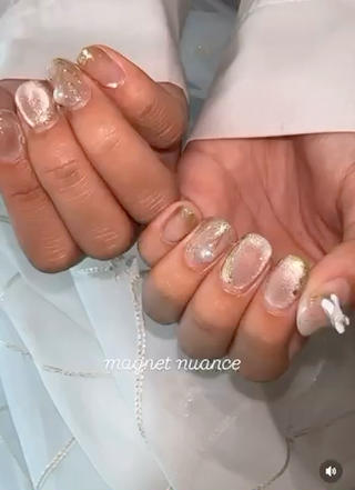 #ニュアンスネイル
#マグネットネイル
#リボンネイル 