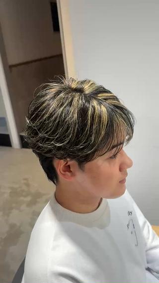 メンズカット メンズカラー カットカラー ヘアカラー カラー ハイライト ハイライトカラー ブリーチ ブリーチオンカラー センターパート ニュアンスセンターパート シースルーマッシュ