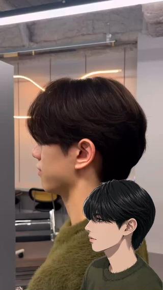 ニュアンスパーマでナチュラル韓国メンズヘア
ドライヤーで乾かすだけで簡単スタイリング‪☆ 
