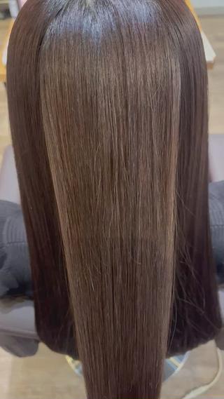 ロング 艶カラー推し！ なかはらあかりのヘアスタイル