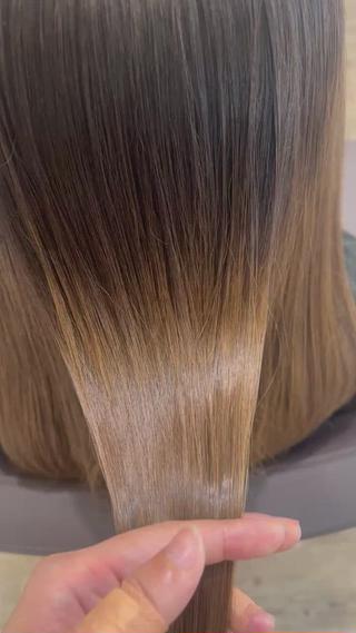 ミディアム 艶カラー推し！ なかはらあかりのヘアスタイル