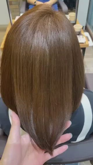 ミディアム 艶カラー推し！ なかはらあかりのヘアスタイル