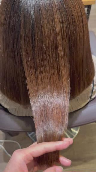 ミディアム 艶カラー推し！ なかはらあかりのヘアスタイル