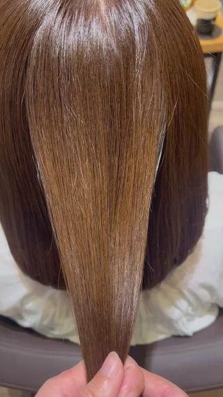 ミディアム 艶カラー推し！ なかはらあかりのヘアスタイル